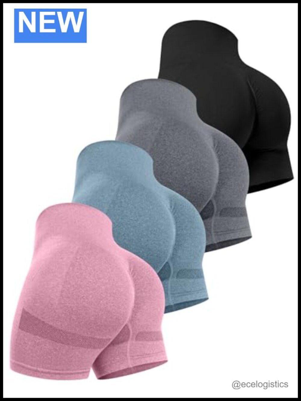 High Waisted Scrunch Butt Seamless Workout Shorts